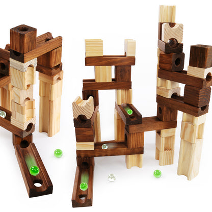 Wood Marbles Building Run Maze Ball Blocks