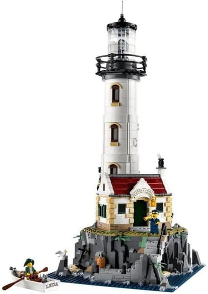 LEGO 21335 Pomysły na motorową latarnię morską, model do zbudowania, pomysł na prezent, dekoracja domu, z minifigurkami morskimi, działalność