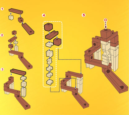 Wood Marbles Building Run Maze Ball Blocks