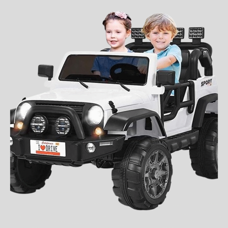 Duże Auto na Akumulator 12V dla 2 Dzieci z Pilotem 2 Osobowe XXL LED