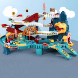 DinoRush Tor Wyścigowy Dinozaury Pętla 360° + 2 Autka LED Dinozaur